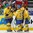 MINSK, BELARUS - MAY 25: Sweden's Mikael Backlund #60 and teammates celebrate a third period goal against the Czech Republic during bronze medal game action at the 2014 IIHF Ice Hockey World Championship. (Photo by Andre Ringuette/HHOF-IIHF Images)
